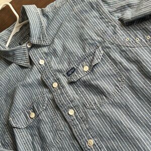 Ralph Lauren polo chambray Striped work Shirt
